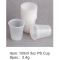 Популярный мягкий PS пластиковый стакан высокого качества 3 унции / 90 мл